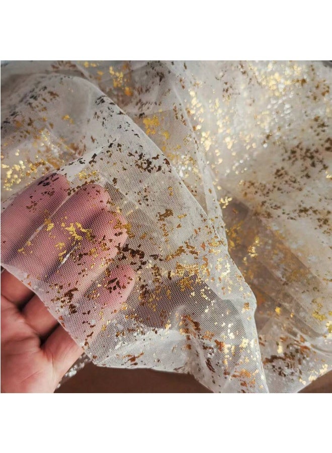 70 * 300cm gold watch runner transparent chiffon chiffon chiffon, glitter metal foil,  wedding anniversary, birthday party,  party event,  Christmas table decoration - Image 5